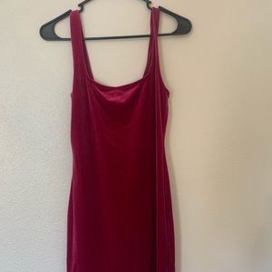 UO Pink Velvet Mini Dress